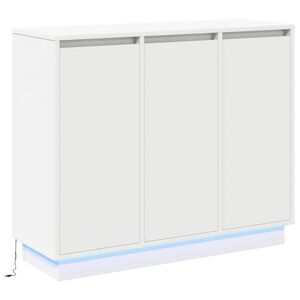 vidaXL Aparador LED 90 x 32 x 75 cm Madera de ingenier&iacute;a