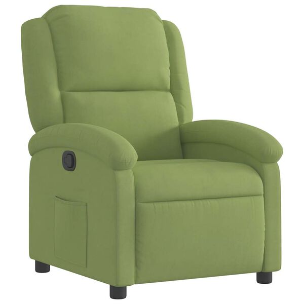 vidaXL Sill&oacute;n reclinable de terciopelo verde claro