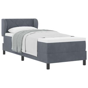 vidaXL Cama tipo Box Spring Gris oscuro 80 x 200 cm Terciopelo