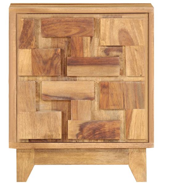 vidaXL Mesita de noche madera maciza 40x30x50 cm