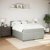 vidaXL Cama box spring con colch&oacute;n terciopelo gris claro 140x190 cm