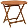 vidaXL Mesa de jard&iacute;n plegable Marr&oacute;n &Oslash; 90 x 75 cm