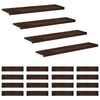 vidaXL Alfombras para escalones 20 uds. 110 x 30 x 2 cm Marr&oacute;n Oscuro