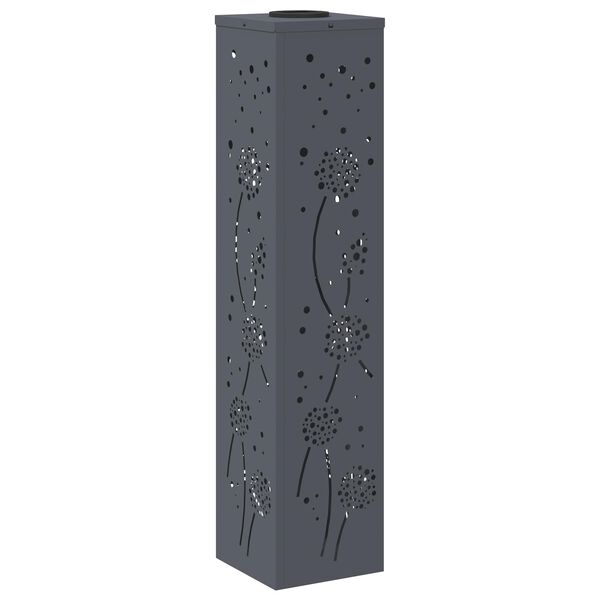 vidaXL Luz de camino LED solar 2 pcs Antracita Acero laminado en fr&iacute;o