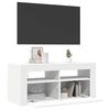 vidaXL Mueble de TV con luces LED blanco 90x35x40 cm