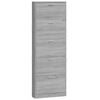 vidaXL Mueble zapatero madera contrachapada gris Sonoma 59x17x169 cm