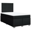 vidaXL Cama box spring con colch&oacute;n tela negro 120x190 cm