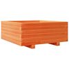 vidaXL Jardinera de madera maciza de pino marr&oacute;n cera 60x60x26,5 cm