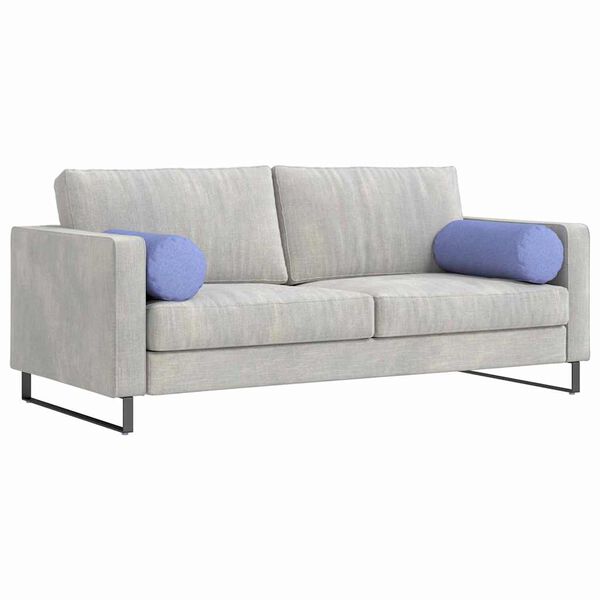 vidaXL Cojines Bolster 2 pcs Azul jeans &Oslash; 25 x 70 cm tela