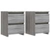 vidaXL Mesitas de noche 2 uds gris Sonoma 30x30x40 cm