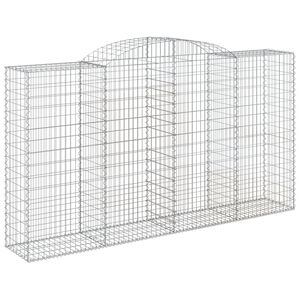 vidaXL Cesta gaviones forma arco hierro galvanizado 300x50x160/180 cm