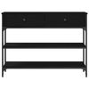 vidaXL Mesa Consola Roble Negro 72.5 x 25 x 75 cm Madera de ingenier&iacute;a