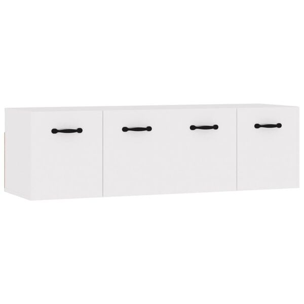 vidaXL Armario de pared 2 uds madera contrachapada blanco 80x35x36,5cm