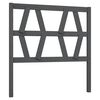 vidaXL Cabecero de cama madera maciza de pino gris 96x4x100 cm
