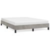 vidaXL Estructura de cama sin colch&oacute;n terciopelo gris claro 140x190 cm