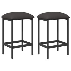 vidaXL Taburete de bar 2 uds. Gris oscuro 40 x 32 x 74 cm