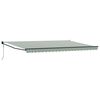 vidaXL Toldo retr&aacute;ctil Verde y blanco 500 x 300 cm Poli&eacute;ster y metal