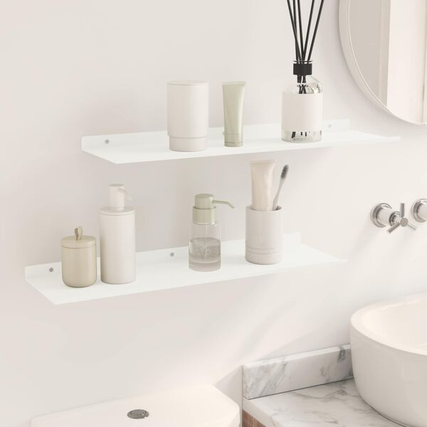 vidaXL Estante flotante 2 pcs 60 x 18 x 2,5 cm Acero