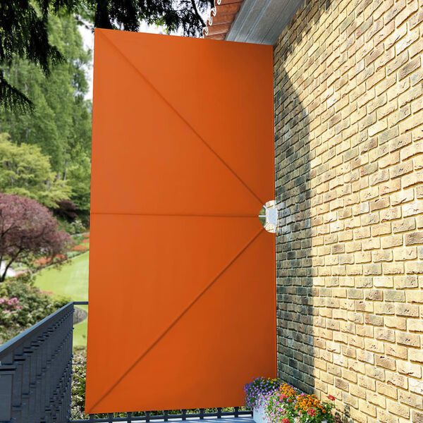 vidaXL Toldo lateral plegable terraza color terracota 400x200 cm
