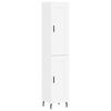 vidaXL Aparador alto madera contrachapada blanco 34,5x34x180 cm