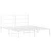 vidaXL Estructura cama sin colch&oacute;n con cabecero metal blanco 160x200cm