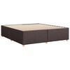 vidaXL Cama sin colch&oacute;n tela marr&oacute;n oscuro 200x200 cm