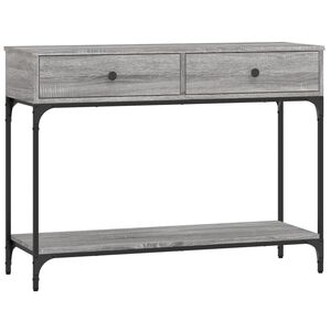 vidaXL Mesa consola madera de ingenier&iacute;a gris Sonoma 100x34,5x75 cm