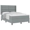 vidaXL Cama tipo Box Spring con colch&oacute;n Gris claro 140 x 190 cm tela