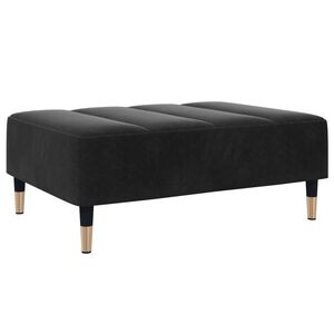 vidaXL Reposapi&eacute;s de terciopelo negro 77x55x31 cm
