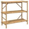 vidaXL Estante de 3 niveles bamb&uacute; 100x40x90 cm