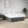 vidaXL Cama sin colch&oacute;n de tela gris oscuro 180x200 cm