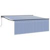 vidaXL Toldo Retráctil Azul y 400 x 300 cm Poliéster y Aluminio