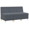 vidaXL Unidad de Sof&aacute; Modular sin Brazos 3 uds. Gris oscuro Terciopelo