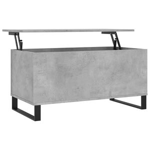 vidaXL Mesa de centro madera contrachapada gris hormig&oacute;n 90x44,5x45 cm