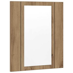 vidaXL Armario de ba&ntilde;o con espejo LED madera roble artisan 40x12x45 cm