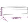 vidaXL Banco de terciopelo gris claro 100x35x41 cm