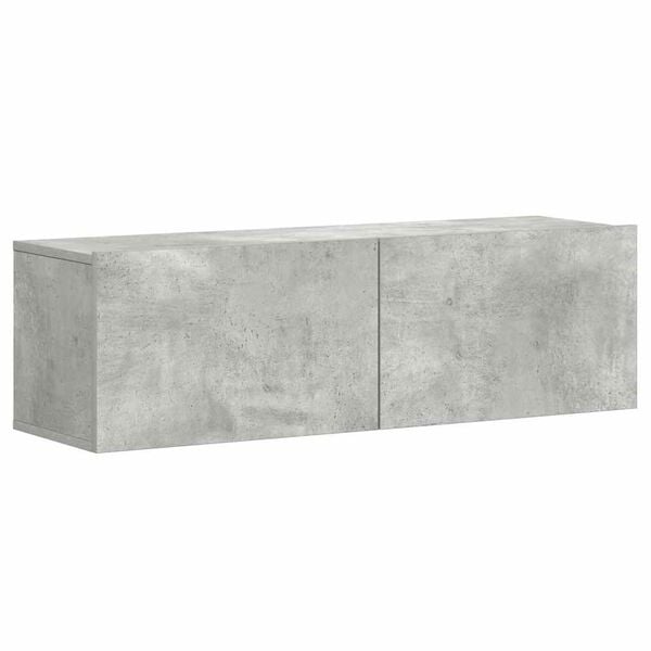 vidaXL Set de muebles de sal&oacute;n 3 pzas madera ingenier&iacute;a gris hormig&oacute;n