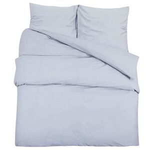 vidaXL Juego de funda n&oacute;rdica microfibra ligera gris 140x200 cm