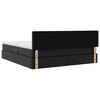 vidaXL Cama con almacenamiento y colch&oacute;n Negro 160 x 200 cm