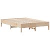 vidaXL Estructura de cama sin colch&oacute;n madera de pino maciza 120x200 cm