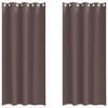 vidaXL Cortinas Opacas con Anillas 2 uds. Marr&oacute;n Oscuro 260 x 140 cm