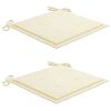 vidaXL Sillas de jard&iacute;n plegables 2 uds y cojines madera maciza acacia
