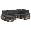 vidaXL Conjunto de sof&aacute;s de jard&iacute;n 6 pcs Gris y Gris Oscuro
