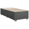 vidaXL Cama box spring con colch&oacute;n tela gris oscuro 100x200 cm