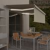 vidaXL Toldo retr&aacute;ctil manual con persiana y LED crema 4x3 m