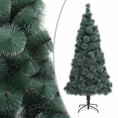 vidaXL Árbol de Navidad con luces y soporte PET verde 240 cm