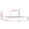 vidaXL Estructura de cama sin colch&oacute;n metal roble marr&oacute;n 193x203 cm