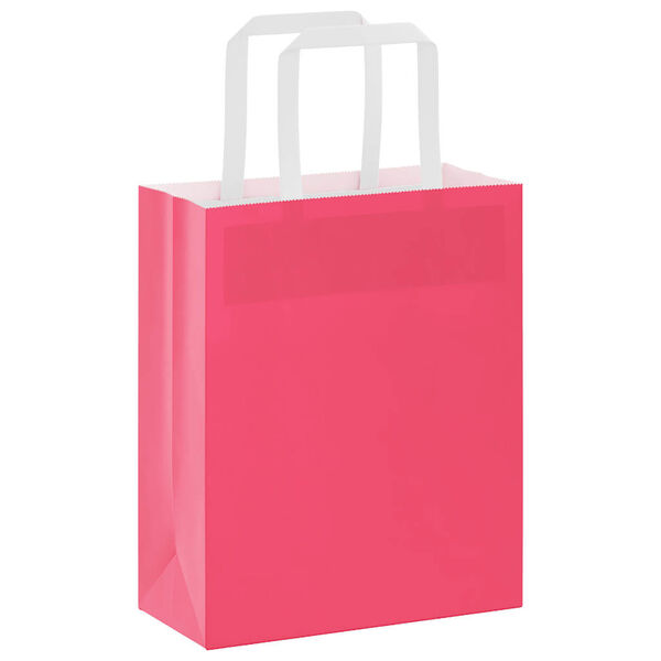 vidaXL Bolsas de papel con asas 50 uds rosa 18x8x22 cm