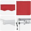 vidaXL Toldo Retr&aacute;ctil Manual Rojo 400 x 300 cm tela