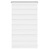 vidaXL Estor cebra 50,9x100 cm Tejido Ancho 46,7 cm Blanco